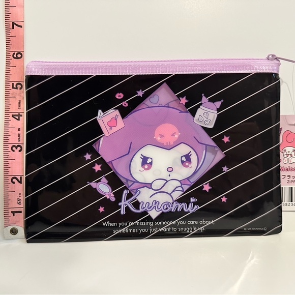 Kuromi Black and Purple Pouch - Picture 3 of 9